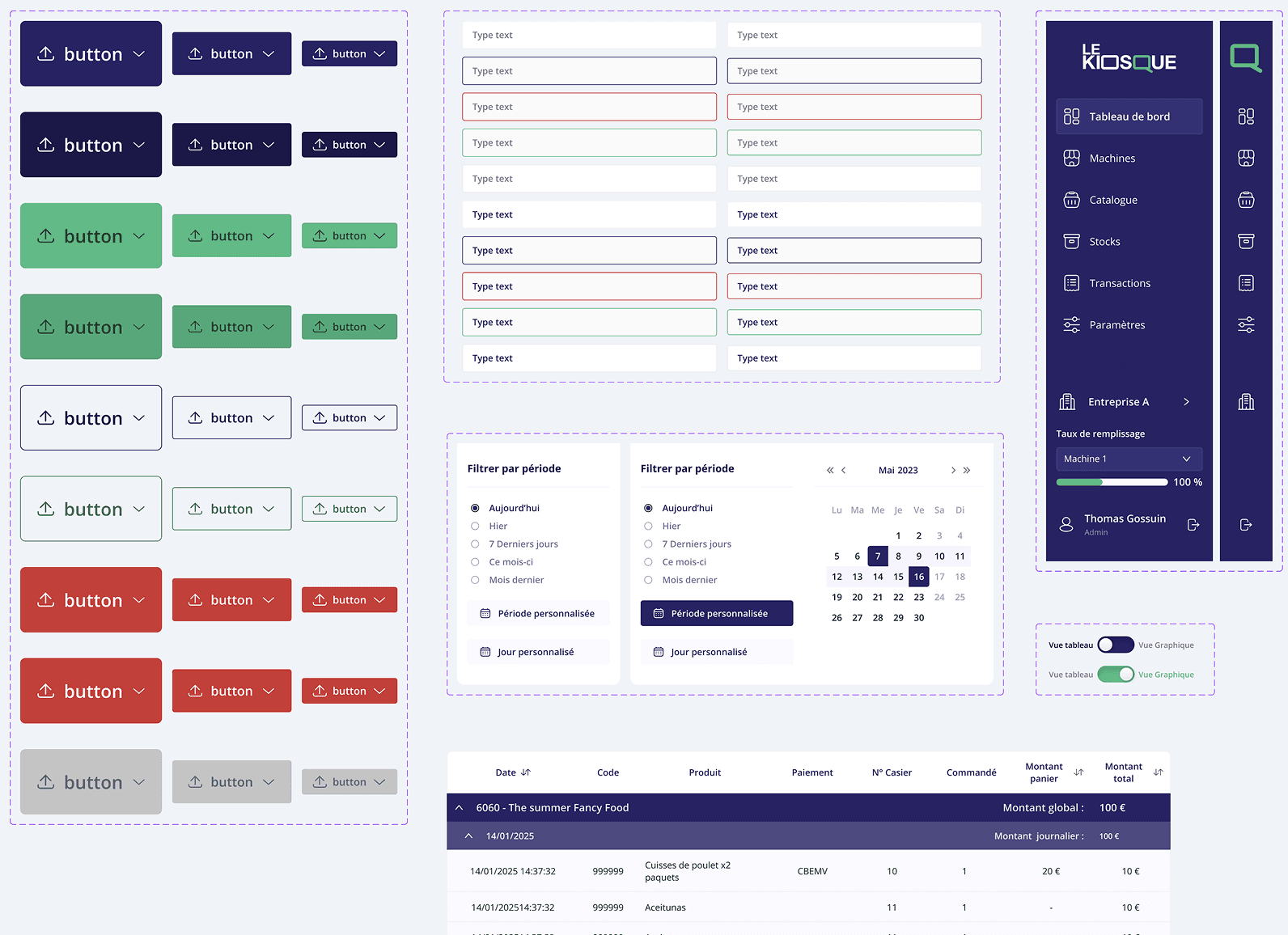 Design system — composants